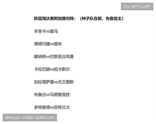 欧冠附加赛首回合赛程确定:2月17-18日开战,次回合2月24-25日 欧冠附加赛首回合赛程确定:2月17-18日开战,次回合2月24-25日